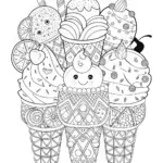 Ice Cream Cone Coloring Fun