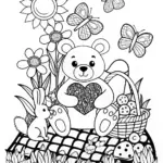 Sweet Moments with Teddy Bear Coloring Page