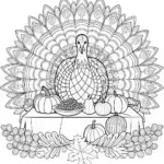 Thanksgiving Turkey and Pumpkin Delight Coloring Page