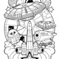 Spaceship Adventure in Outer Space