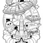 Spaceship Adventure in Outer Space