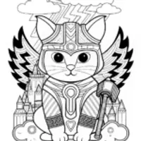 Robo-Cat Adventure in Rainbow Valley