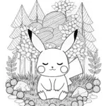 Pikachu’s Happy Day Coloring Page