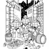 Leonardo the Turtle Hero Coloring Page