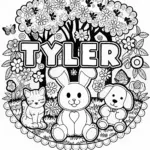 Tyler’s Cute Animal Coloring Page