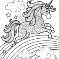 Majestic Unicorn Under the Rainbow
