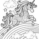 Majestic Unicorn Under the Rainbow