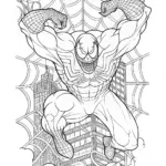 Venom’s Monstrous Grin Coloring Page