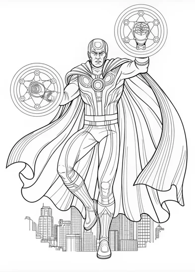A coloring page of Batman Armor Coloring Page