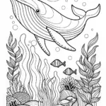 Whale’s Ocean Dance Coloring Page