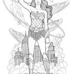 Wonder Woman in the Mountains Coloring Page