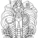 Wonder Woman: Fierce and Fearless Coloring Page