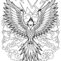 Articuno Soaring Above the Mountains Coloring Page