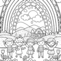 Rainbow Dreams: A Colorful Adventure with Friends