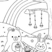 Rainbow Friends Picnic with Bear and Bunny