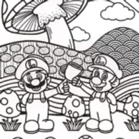 Mario and Luigi’s Colorful Mushroom Garden Adventure