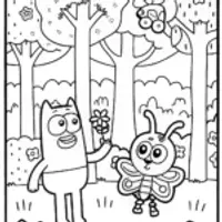 Bluey and the Butterfly: A Nature Adventure Coloring Fun