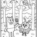 Bluey and the Butterfly: A Nature Adventure Coloring Fun