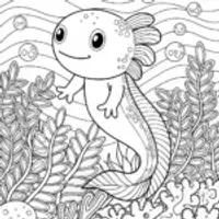 Axolotl’s Colorful Underwater Journey