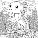 Axolotl’s Colorful Underwater Journey