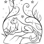 The Prowler’s Dream: A Serene Panther in Nature
