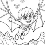 Alex’s Nether Adventure Coloring Page