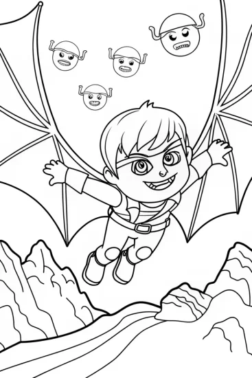 A coloring page of Alex’s Nether Adventure Coloring Page