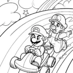 Rainbow Road Racing Adventure with Mario and Luigi