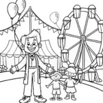 Blippi’s Fantastic Fun Fair Adventure Coloring Page