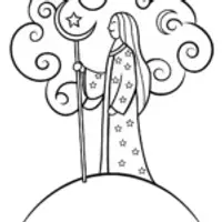 Celestial Guardian and the Enchanted Starry Night