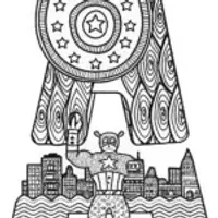 Captain America’s Shield: A Coloring Adventure