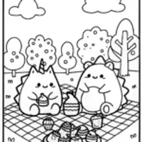 Squishmallow Picnic Party Fun with Unicorn and Dinosaur!