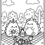 Squishmallow Picnic Party Fun with Unicorn and Dinosaur!