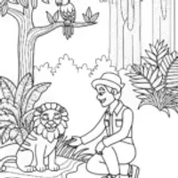 Blippi’s Fun Day with a Lion in the Animal Kingdom