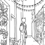 Miles Morales in the Vibrant Alleyway Coloring Page