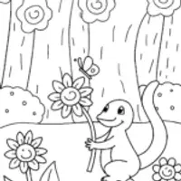 Charmander’s Flower Adventure in a Sunny Meadow