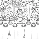Curious Tea Party with Alice in Wonderland