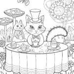 Whimsical Cat’s Enchanted Tea Party Adventure