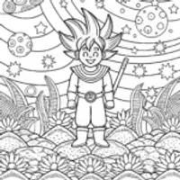 Goku’s Adventure in the Cosmic Garden