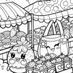 Shopkins Market Adventure with Strawberry Kiss and Tote Bag!