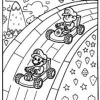 Rainbow Road Race with Mario and Friends