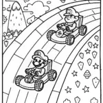 Rainbow Road Race with Mario and Friends