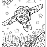 Buzz Lightyear’s Cosmic Flight Coloring Adventure