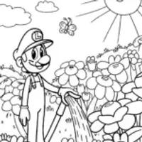 Luigi’s vibrant gardening escapade