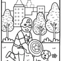 Captain America and the Shield Adventure with a Puppy