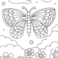 Wings of Whimsy: The Butterfly’s Dream Coloring Page