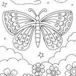 Wings of Whimsy: The Butterfly’s Dream Coloring Page