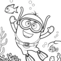 Minion’s Underwater Adventure Coloring Fun