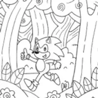 Sonic’s Forest Run: A Speedy Coloring Adventure!