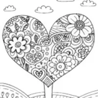 Heartfelt Nature: A Floral Adventure in Coloring